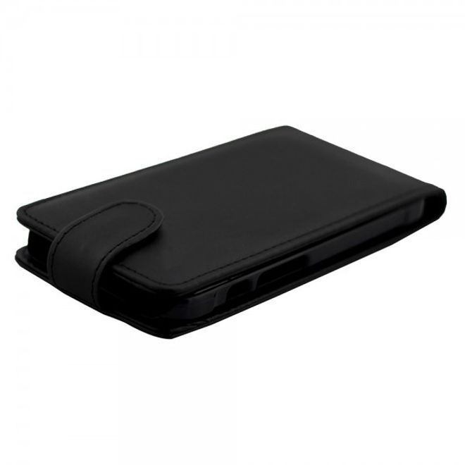 Samsung Galaxy S6 Active Leder Flip Case vertikal - schwarz