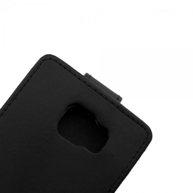 Samsung Galaxy S6 Active Leder Flip Case vertikal - schwarz