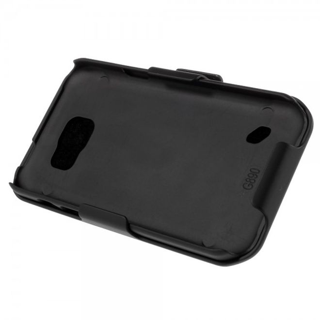 Samsung Galaxy S6 Active Gummiertes, robustes Hart Plastik Case mit Gurthalterung