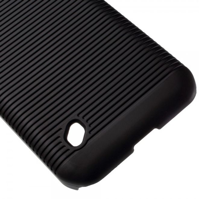 Samsung Galaxy S6 Active Gummiertes, robustes Hart Plastik Case mit Gurthalterung