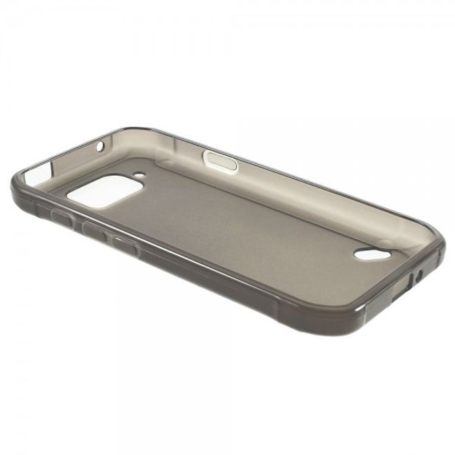 Samsung Galaxy S6 Active Elastisches, leicht glänzendes Plastik Case - grau