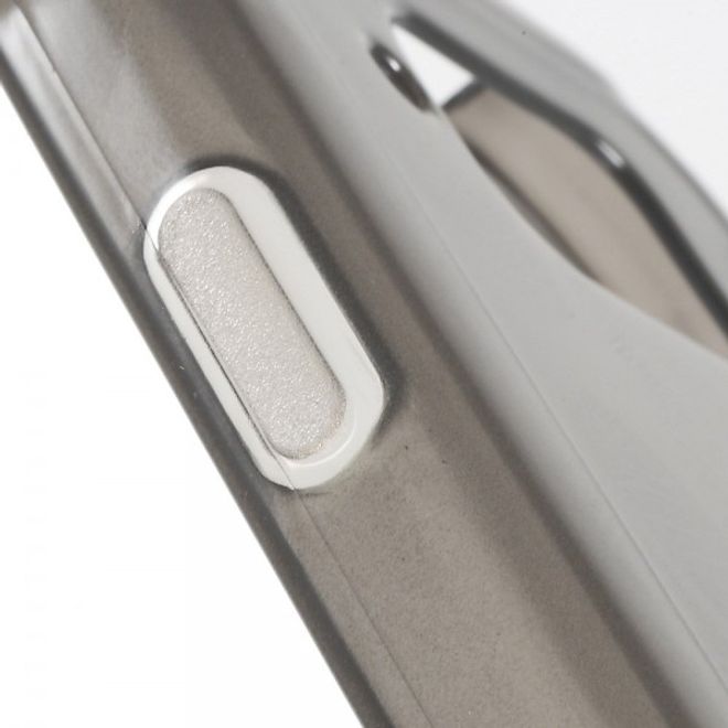 Samsung Galaxy S6 Active Elastisches, leicht glänzendes Plastik Case - grau