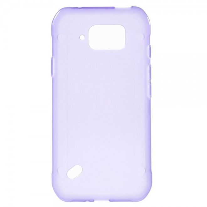 Samsung Galaxy S6 Active Elastisches, leicht glänzendes Plastik Case - purpur