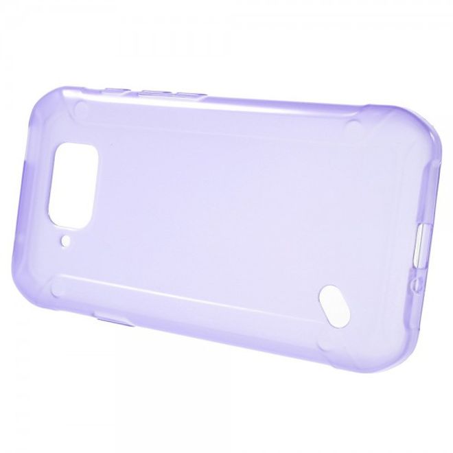 Samsung Galaxy S6 Active Elastisches, leicht glänzendes Plastik Case - purpur