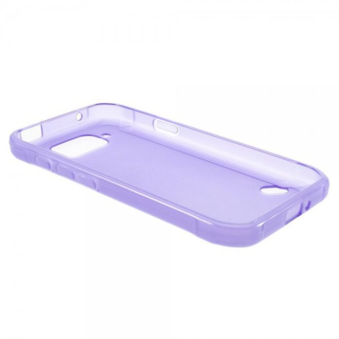 Samsung Galaxy S6 Active Elastisches, leicht glänzendes Plastik Case - purpur