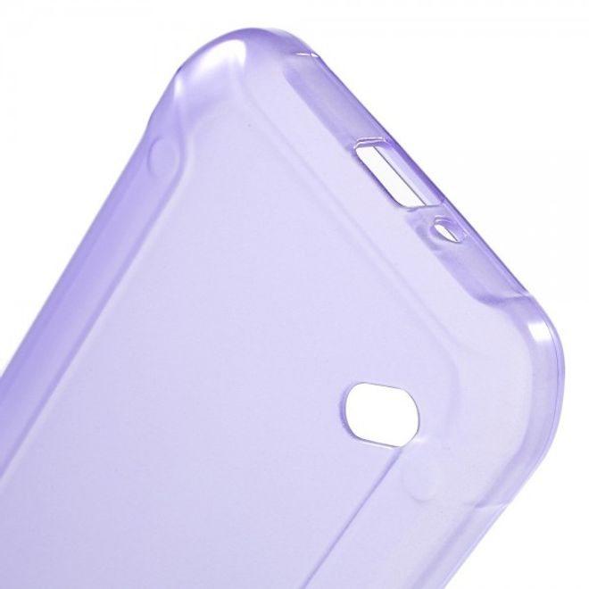 Samsung Galaxy S6 Active Elastisches, leicht glänzendes Plastik Case - purpur