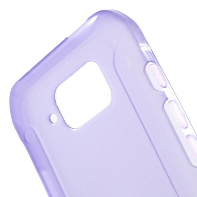 Samsung Galaxy S6 Active Elastisches, leicht glänzendes Plastik Case - purpur