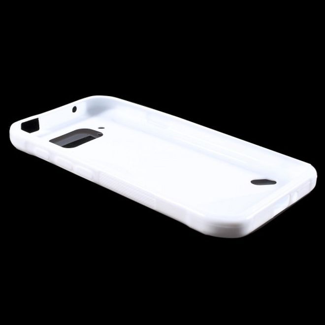 Samsung Galaxy S6 Active Elastisches Plastik Case S-Shape - weiss