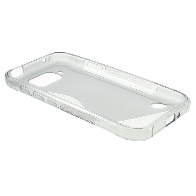 Samsung Galaxy S6 Active Elastisches Plastik Case S-Shape - grau