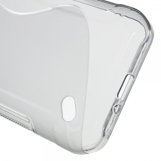 Samsung Galaxy S6 Active Elastisches Plastik Case S-Shape - grau