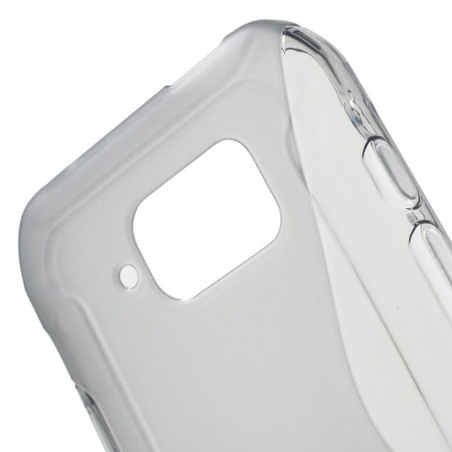 Samsung Galaxy S6 Active Elastisches Plastik Case S-Shape - grau