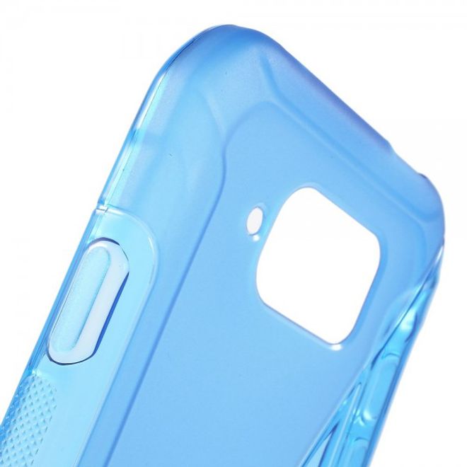 Samsung Galaxy S6 Active Elastisches Plastik Case S-Shape - blau