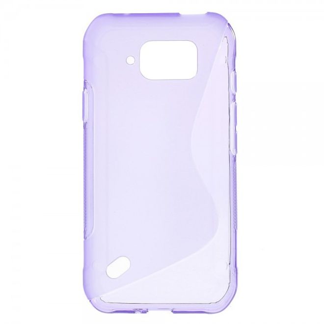 Samsung Galaxy S6 Active Elastisches Plastik Case S-Shape - purpur