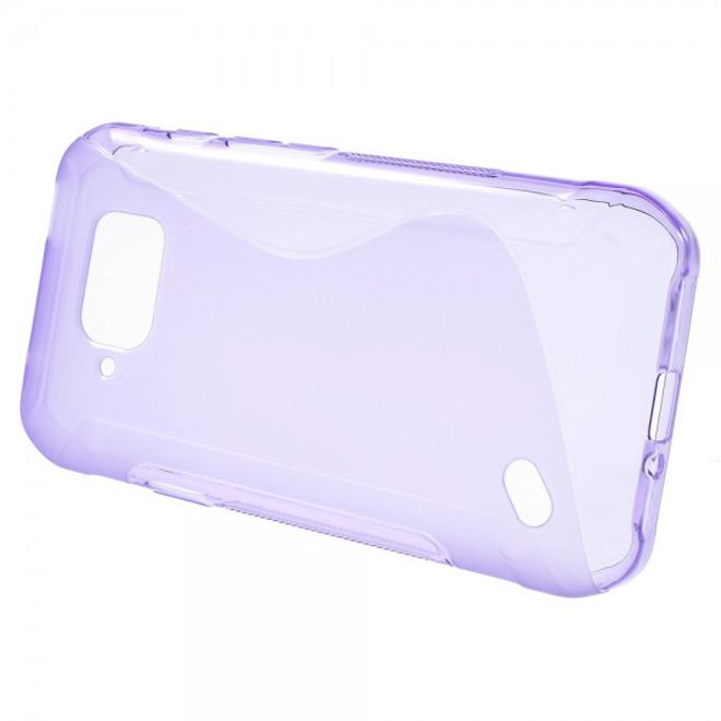 Samsung Galaxy S6 Active Elastisches Plastik Case S-Shape - purpur