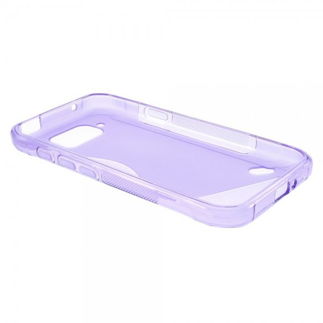 Samsung Galaxy S6 Active Elastisches Plastik Case S-Shape - purpur