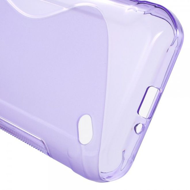 Samsung Galaxy S6 Active Elastisches Plastik Case S-Shape - purpur