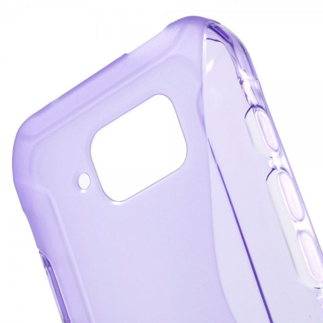 Samsung Galaxy S6 Active Elastisches Plastik Case S-Shape - purpur