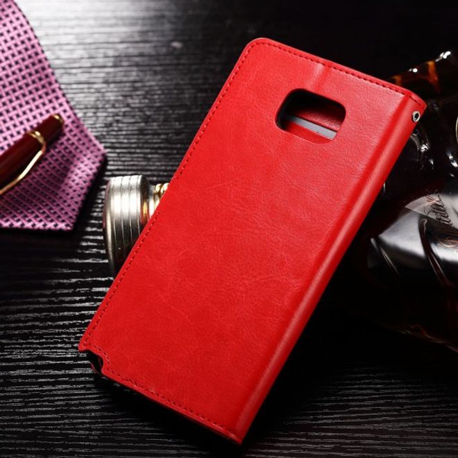 Samsung Galaxy Note 5 Elegantes Leder Case mit Standfunktion - rot