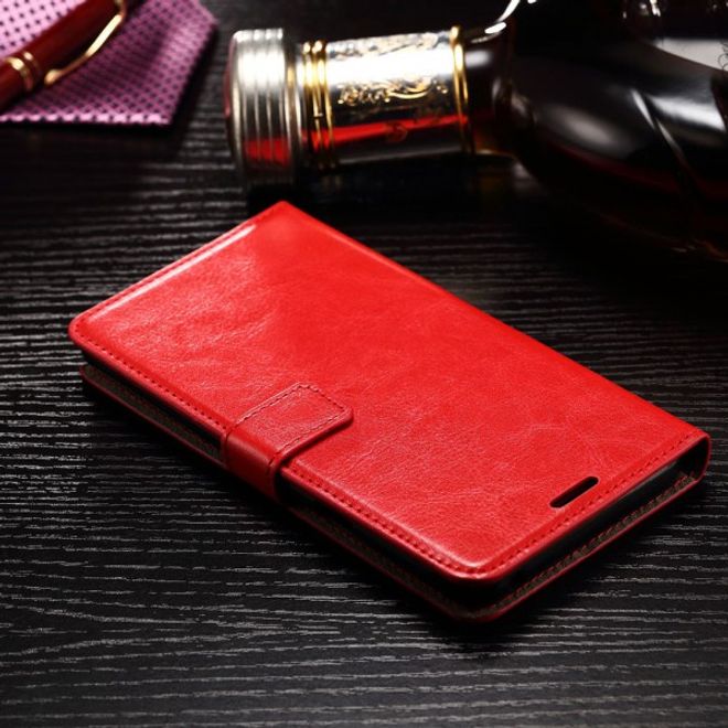 Samsung Galaxy Note 5 Elegantes Leder Case mit Standfunktion - rot