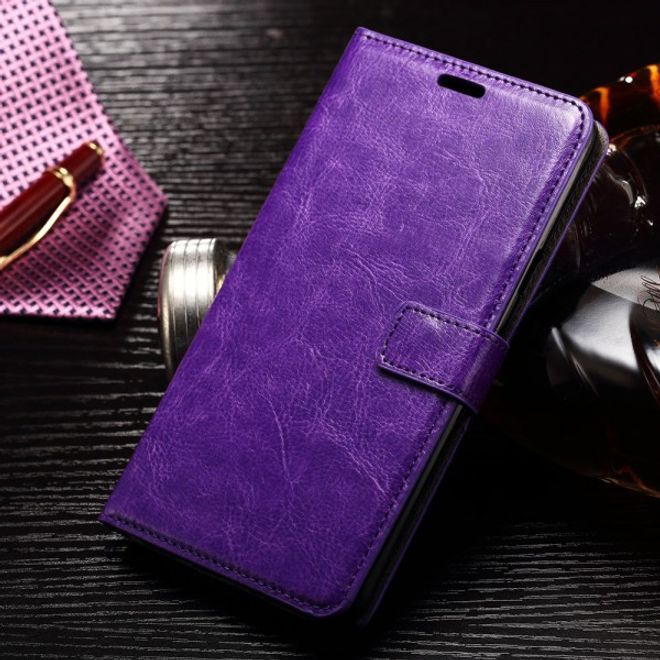 Samsung Galaxy Note 5 Elegantes Leder Case mit Standfunktion - purpur