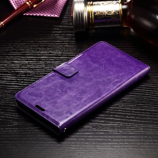 Samsung Galaxy Note 5 Elegantes Leder Case mit Standfunktion - purpur