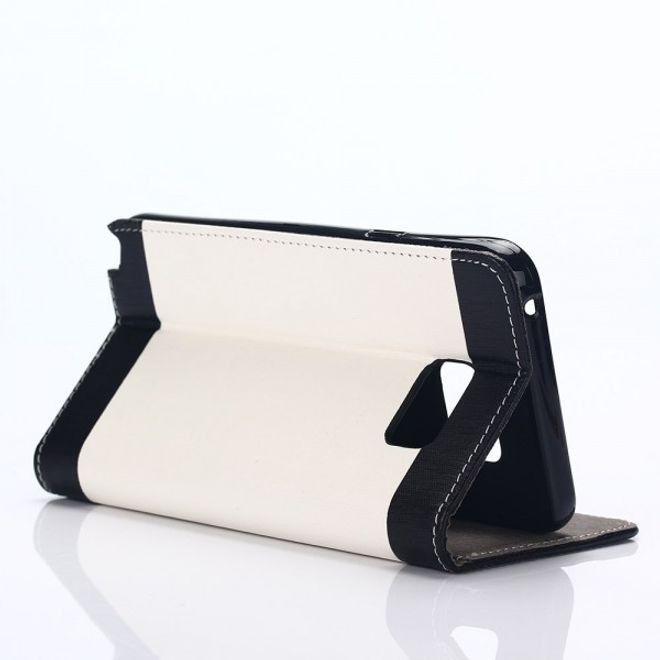 Samsung Galaxy Note 5 Leder Case mit seidenartiger Oberfläche - weiss