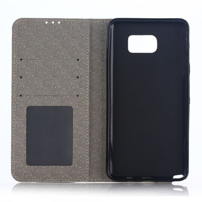 Samsung Galaxy Note 5 Leder Case mit seidenartiger Oberfläche - pink