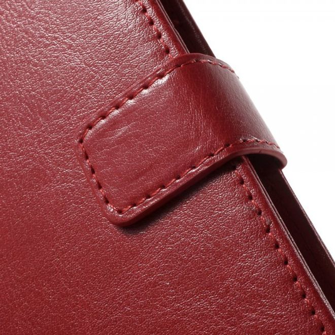 Samsung Galaxy Note 5 Magnetisches Leder Etui mit abnehmbarem Plastik Case - rot