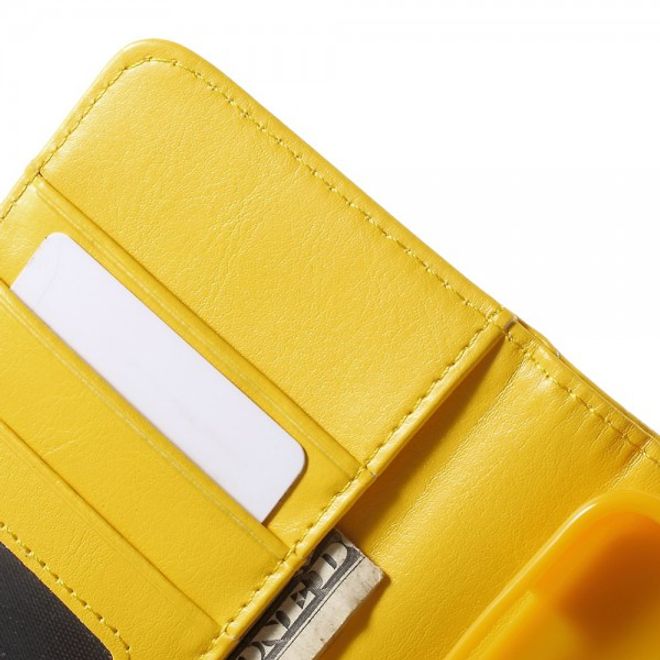 Samsung Galaxy Note 5 Magnetisches Leder Etui mit abnehmbarem Plastik Case - gelb