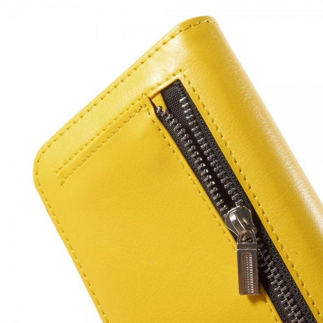 Samsung Galaxy Note 5 Magnetisches Leder Etui mit abnehmbarem Plastik Case - gelb