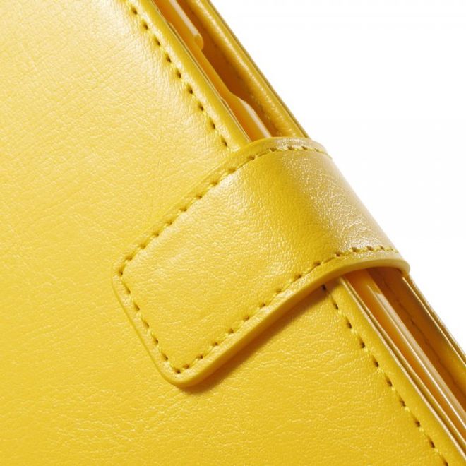 Samsung Galaxy Note 5 Magnetisches Leder Etui mit abnehmbarem Plastik Case - gelb