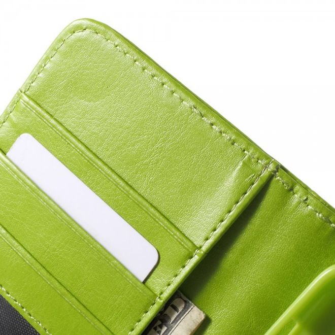 Samsung Galaxy Note 5 Magnetisches Leder Etui mit abnehmbarem Plastik Case - grün