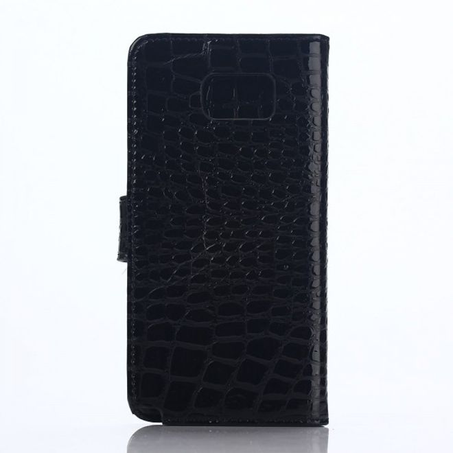 Samsung Galaxy Note 5 Leder Case mit Krokodilmuster - schwarz