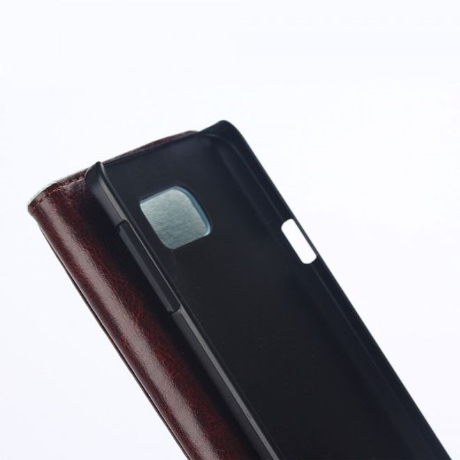 Samsung Galaxy Note 5 Leder Case im Jeans Look mit Standfunktion - hellblau