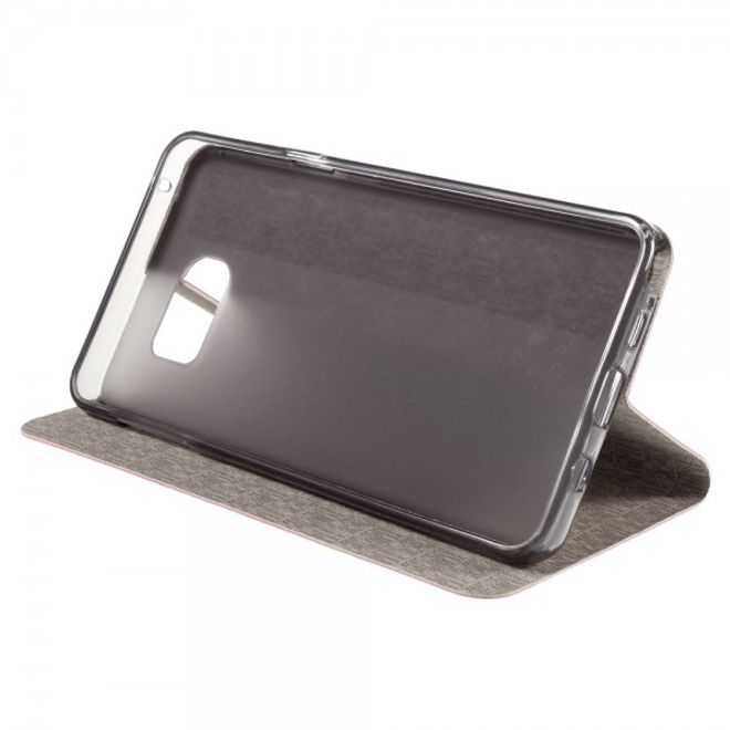 Samsung Galaxy Note 5 Texturiertes Leder Case mit Linienmuster - rosa