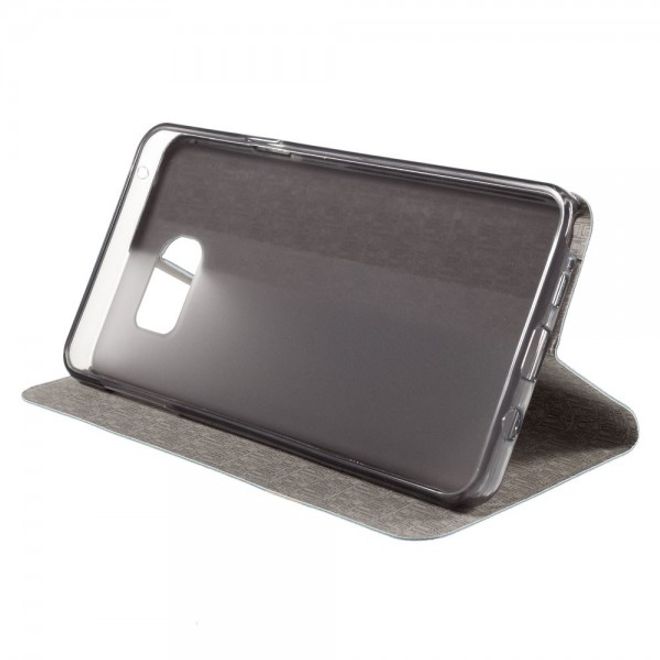 Samsung Galaxy Note 5 Texturiertes Leder Case mit Linienmuster - hellblau