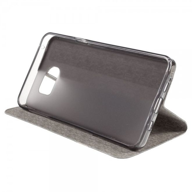 Samsung Galaxy Note 5 Texturiertes Leder Case mit Linienmuster - dunkelblau