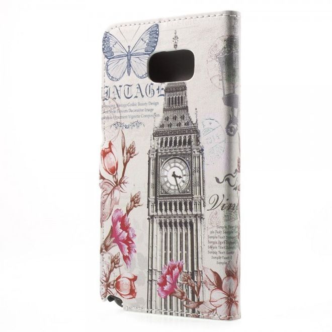 Samsung Galaxy Note 5 Leder Case mit Big Ben retro-style