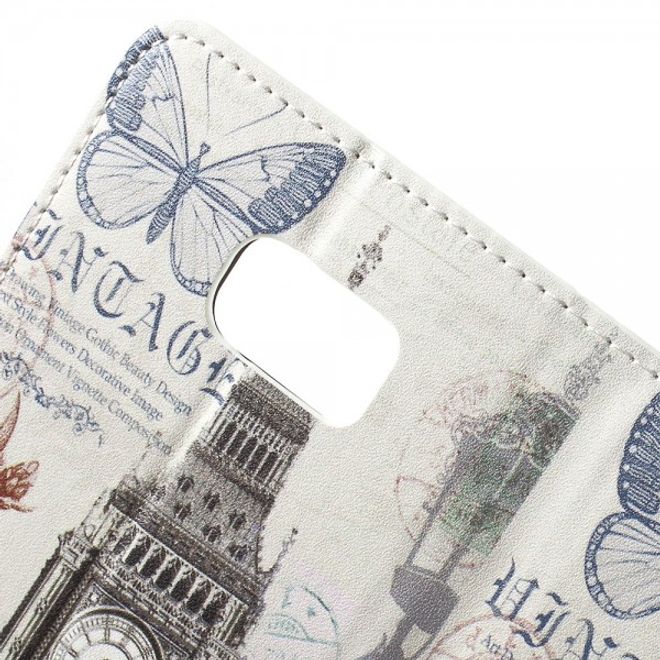 Samsung Galaxy Note 5 Leder Case mit Big Ben retro-style