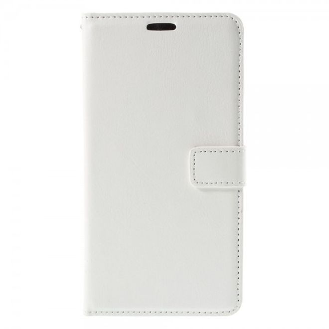 Samsung Galaxy Note 5 Modernes Crazy Horse Leder Case mit Kreditkartenslots - weiss
