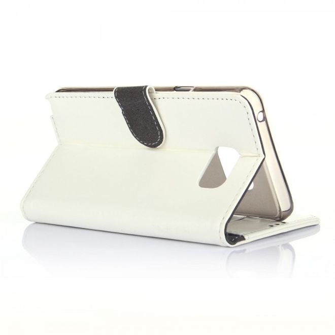 Samsung Galaxy Note 5 Elegantes Crazy Horse Leder Case - weiss