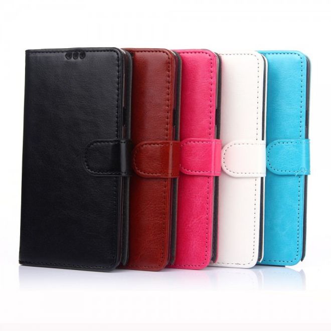 Samsung Galaxy Note 5 Elegantes Crazy Horse Leder Case - weiss