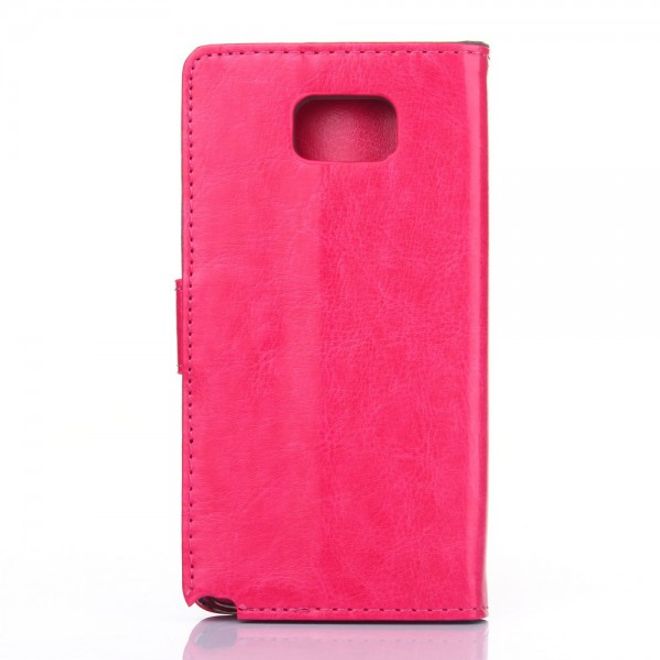 Samsung Galaxy Note 5 Elegantes Crazy Horse Leder Case - rosa