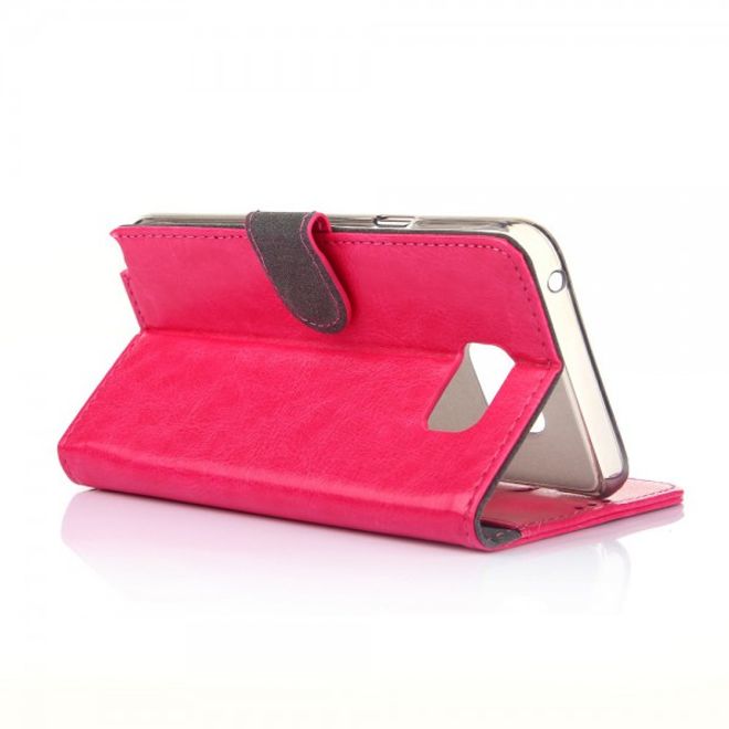 Samsung Galaxy Note 5 Elegantes Crazy Horse Leder Case - rosa