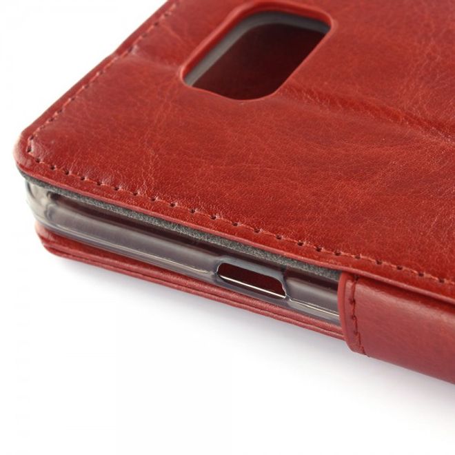 Samsung Galaxy Note 5 Elegantes Crazy Horse Leder Case - braun