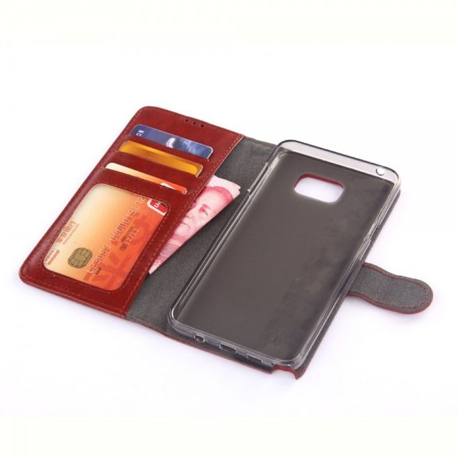Samsung Galaxy Note 5 Elegantes Crazy Horse Leder Case - braun