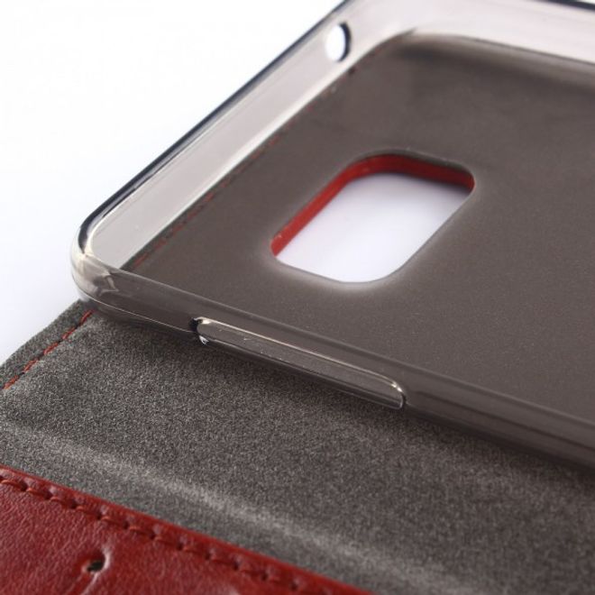 Samsung Galaxy Note 5 Elegantes Crazy Horse Leder Case - braun
