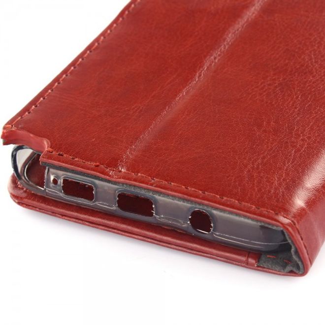 Samsung Galaxy Note 5 Elegantes Crazy Horse Leder Case - braun