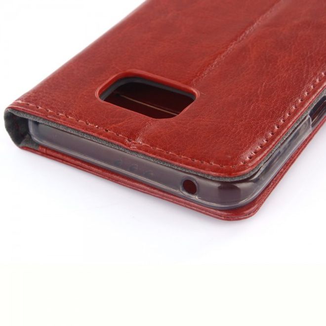 Samsung Galaxy Note 5 Elegantes Crazy Horse Leder Case - braun