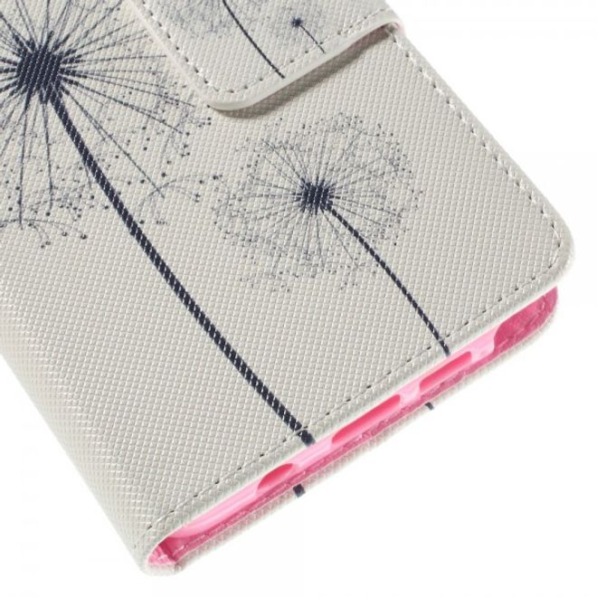 Samsung Galaxy Note 5 Leder Case mit fliegenden Löwenzahn